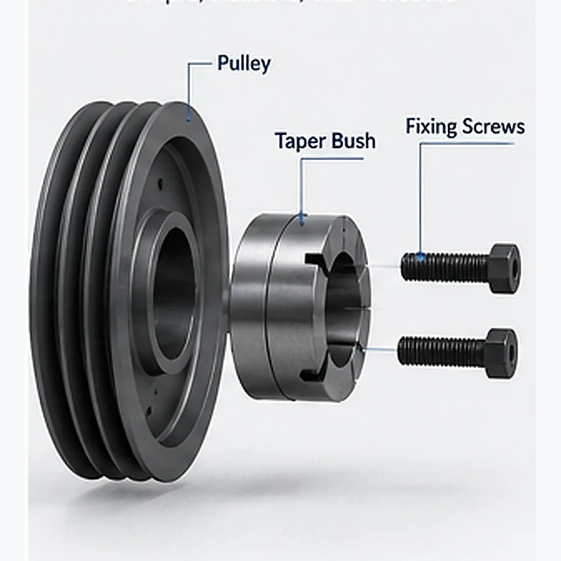 Taper-bush pulley interface
