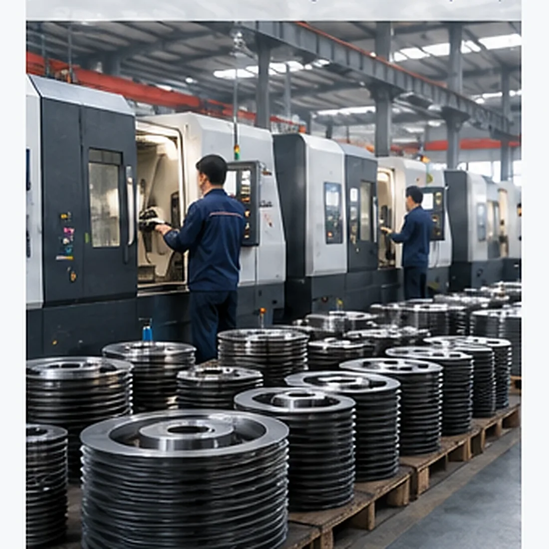 Pulley machining and production context